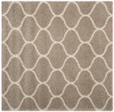 Safavieh Hudson Shag 7'-0" x 7'-0" Rug in Beige / Ivory