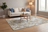 Dynamic Rugs Eden 10946 Power Loomed Modern Cream/Beige Rug - Room