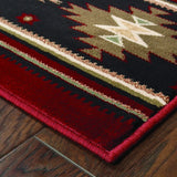 Oriental Weavers Sphinx Hudson 087k1 Red / Green Rugs - corner detail