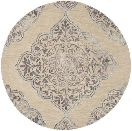 Safavieh Dip Dye 7'-0" x 7'-0" Rug in Beige / Blue