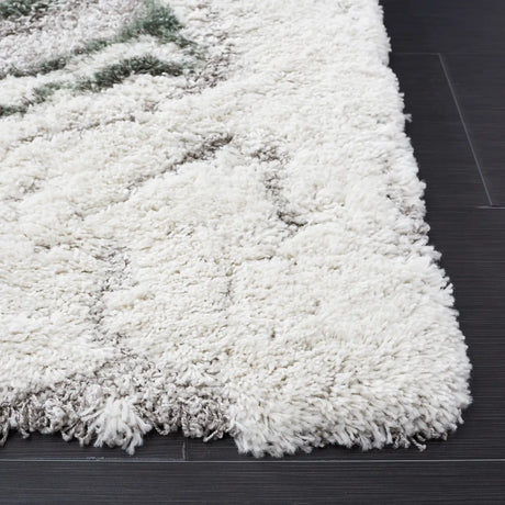 Safavieh Horizon Shag 800 4'-0" x 6'-0" Rug in Grey / Green