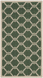 Safavieh Courtyard 2'-0" x 3'-7" Rug in Dark Green / Beige