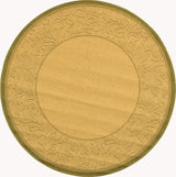 Safavieh Courtyard 5'-3" x 5'-3" Rug in Natural / Olive