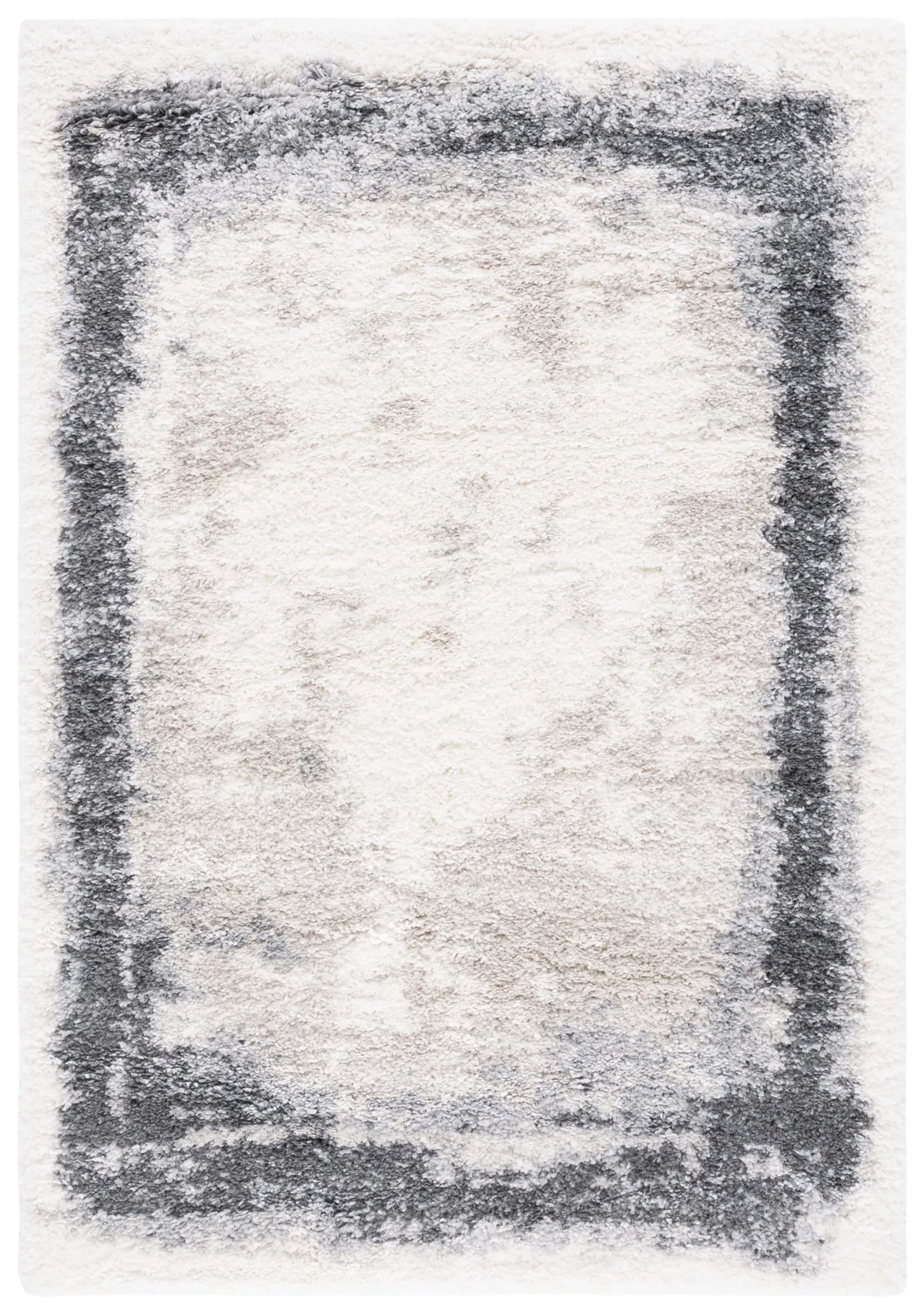 Safavieh Fontana Shag  800 4'-0" x 6'-0" Rug in Ivory / Grey