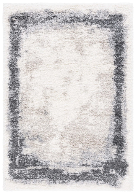 Safavieh Fontana Shag  800 4'-0" x 6'-0" Rug in Ivory / Grey