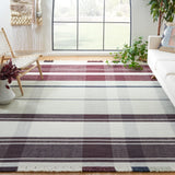 Safavieh Striped Kilim 6'-0" x 9'-0" Rug in Ivory / Grey