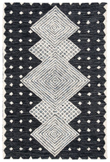 Safavieh Micro-Loop 4'-0" x 6'-0" Rug in Charcoal / Ivory