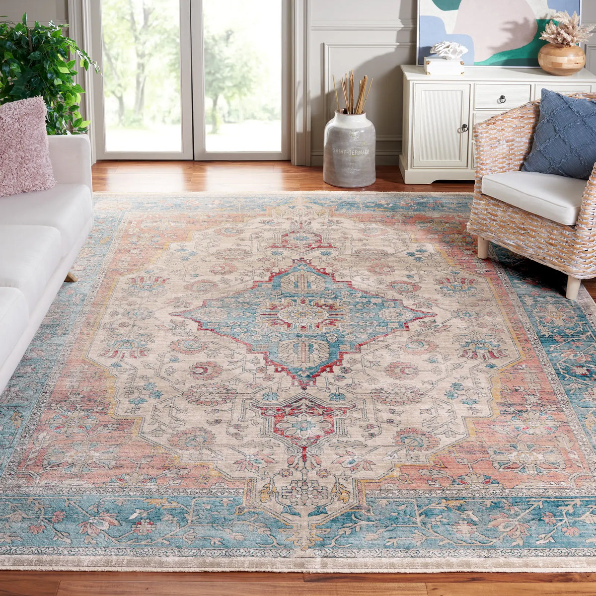 Safavieh Victoria 10'-0" x 14'-0" Rug in Navy / Ivory