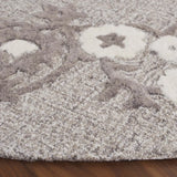 Safavieh Ebony 6'-0" x 6'-0" Rug in Grey / Ivory