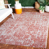 Safavieh Courtyard 5'-3" x 7'-7" Rug in Red / Beige