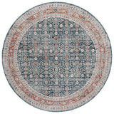 Safavieh Vintage Tabriz 6'-7" x 6'-7" Rug in Blue / Rust