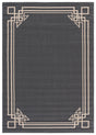 Safavieh Courtyard 5'-3" x 7'-7" Rug in Anthracite / Light Beige