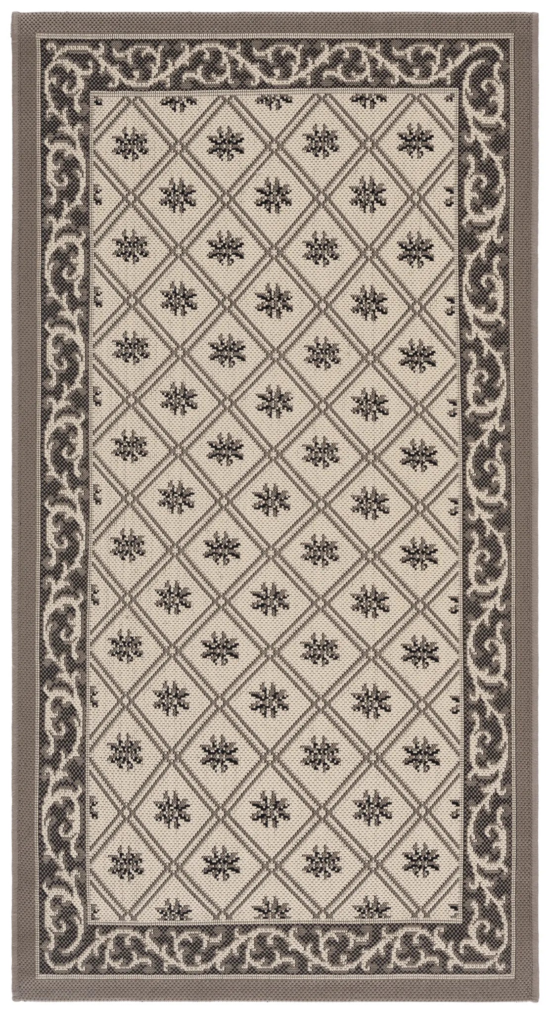 Safavieh Courtyard 2'-7" x 5'-0" Rug in Beige / Dark Beig