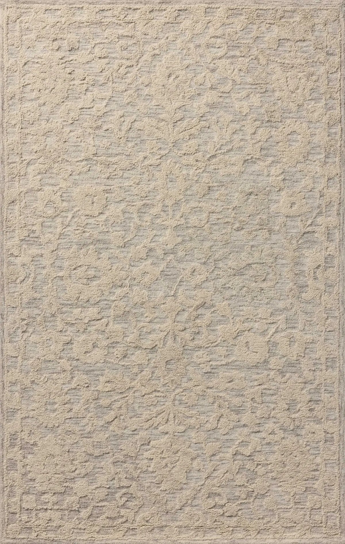 Loloi Prudence PRU-01 Mist / Ivory Hand Tufted Rug - main flat