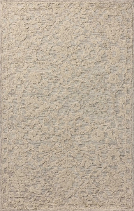 Loloi Prudence PRU-01 Mist / Ivory Hand Tufted Rug - main flat