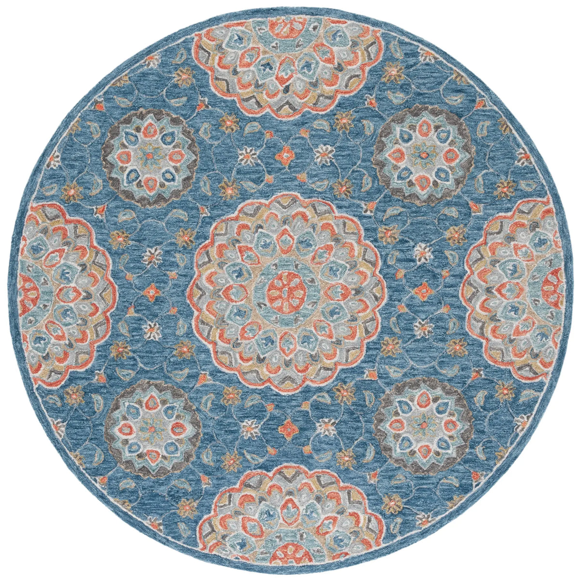 Safavieh Blossom 6'-0" x 6'-0" Rug in Blue / Red