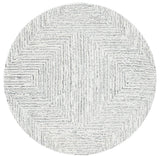 Safavieh Micro-Loop 5'-0" x 5'-0" Rug in Light Grey / Ivory