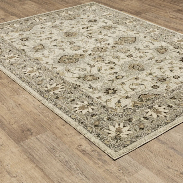 Oriental Weavers Sphinx Florence 5508I Beige/ Grey Rugs - angle detail