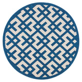 Safavieh Courtyard 5'-3" x 5'-3" Rug in Navy / Beige