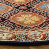 Safavieh Heritage 6'-0" x 6'-0" Rug in Navy / Orange