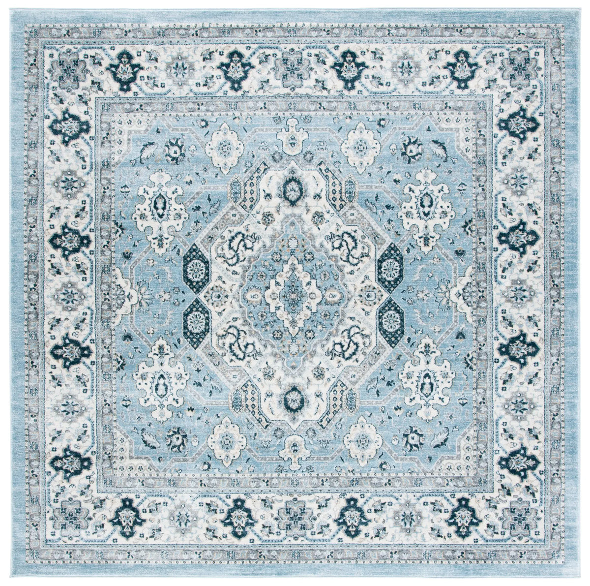 Safavieh Isabella 6'-7" x 6'-7" Rug in Blue / Creme