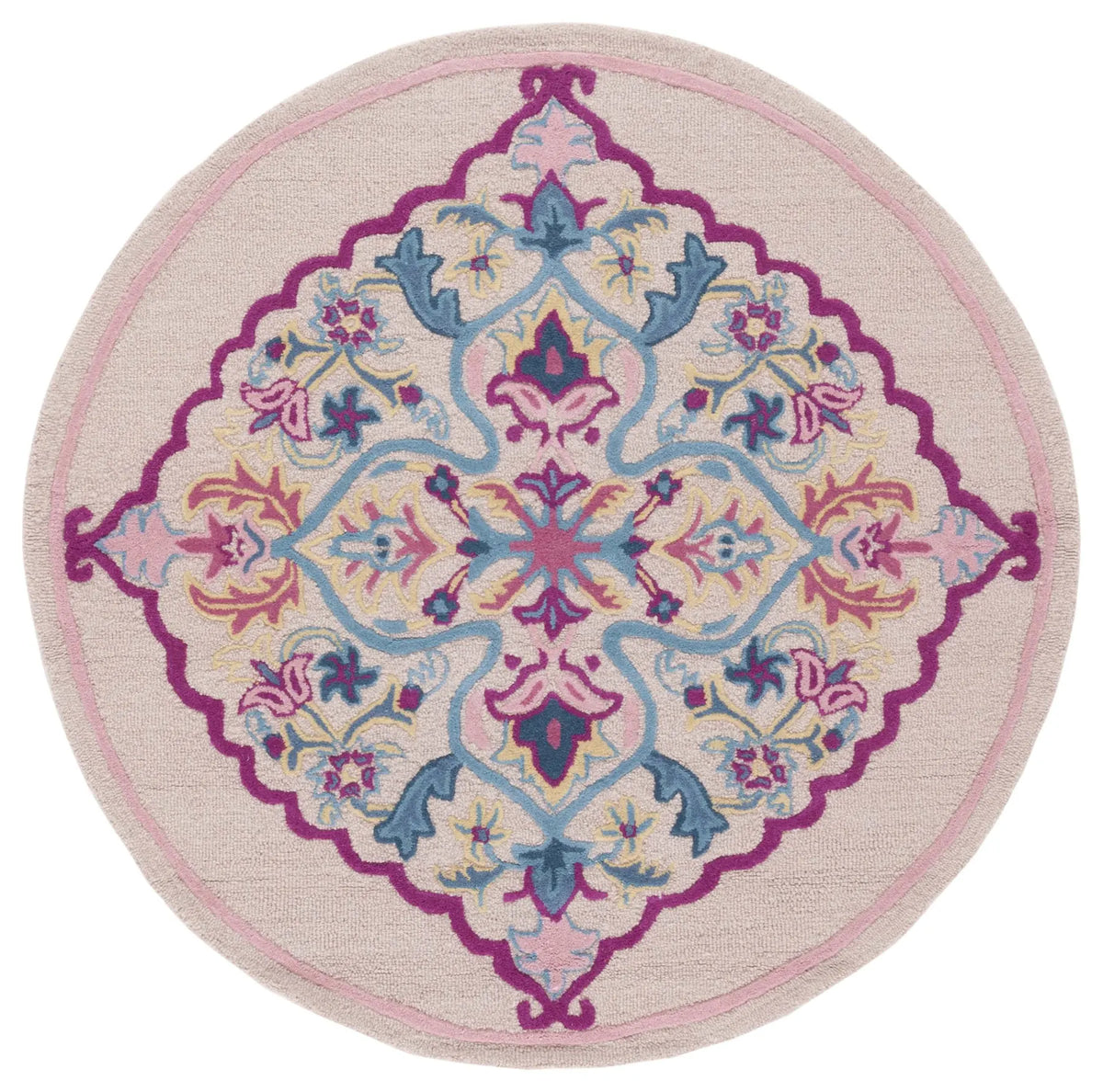 Safavieh Bellagio 5'-0" x 5'-0" Rug in Light Pink / Multi
