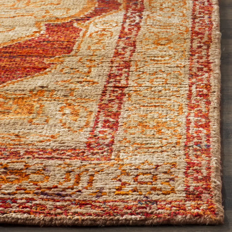 Safavieh Tangier 5'-0" x 8'-0" Rug in Red Orange / Beige