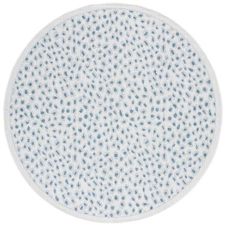 Safavieh Courtyard 6'-7" x 6'-7" Rug in Ivory / Blue