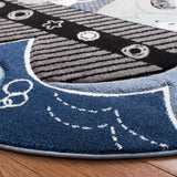 Safavieh Carousel Kids 100 5'-3" x 5'-3" Rug in Blue / Grey