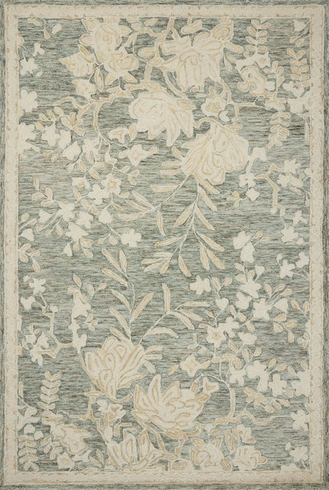 Loloi Lenore LNO-02 Lagoon / Wheat Rug - main flat