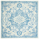 Safavieh Micro-Loop 5'-0" x 5'-0" Rug in Ivory / Blue