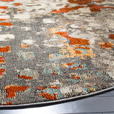 Safavieh Monaco 5'-0" x 5'-0" Rug in Grey / Orange