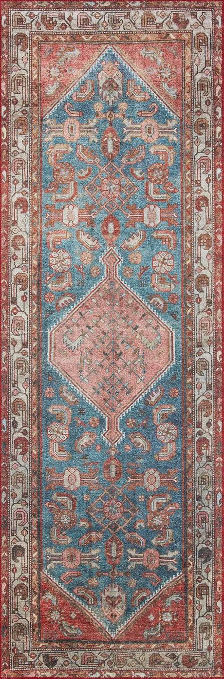 Loloi Layla Lay-10 Marine/Clay Rugs - runner flat