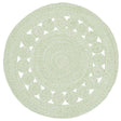 Safavieh Braided 3'-0" x 3'-0" Rug in Green / Ivory