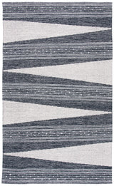 Safavieh Striped Kilim 4'-0" x 6'-0" Rug in Black / Ivory