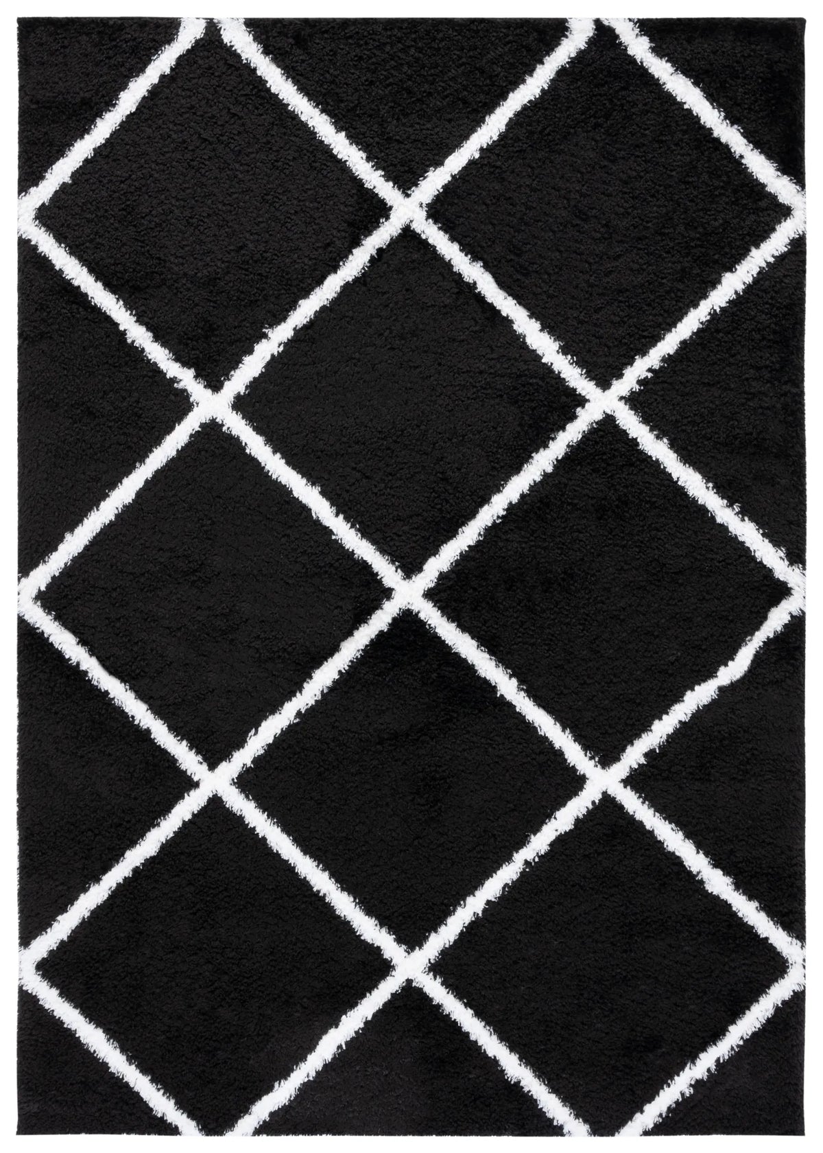 Safavieh Tahoe Shag 4'-0" x 6'-0" Rug in Black / White