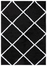 Safavieh Tahoe Shag 4'-0" x 6'-0" Rug in Black / White