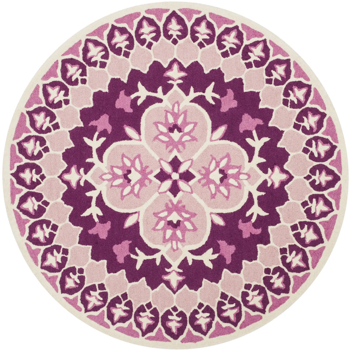Safavieh Bellagio 5'-0" x 5'-0" Rug in Pink / Ivory