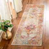 Safavieh Crystal 2'-2" x 7'-0" Rug in Cream / Rose