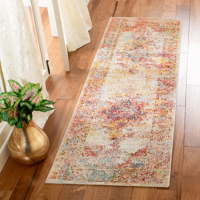Safavieh Crystal 2'-2" x 7'-0" Rug in Cream / Rose