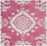 Safavieh Stone Wash 6'-0" x 6'-0" Rug in Fuchsia