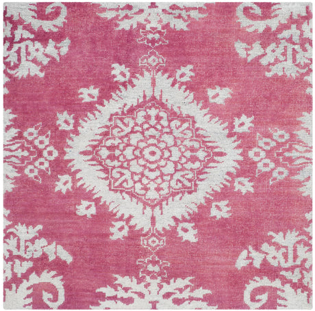 Safavieh Stone Wash 6'-0" x 6'-0" Rug in Fuchsia