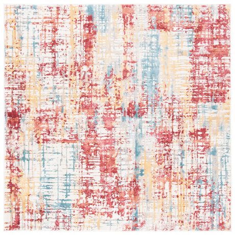 Safavieh Skyler 6'-7" x 6'-7" Rug in Burgundy / Gold