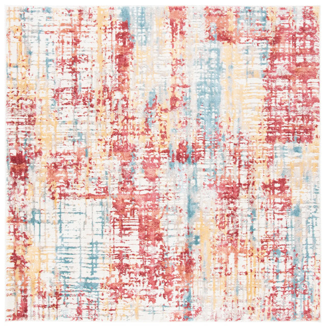 Safavieh Skyler 6'-7" x 6'-7" Rug in Burgundy / Gold