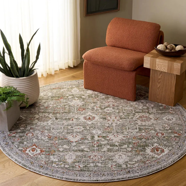 Safavieh Grove 6'-7" x 6'-7" Rug in Green / Grey