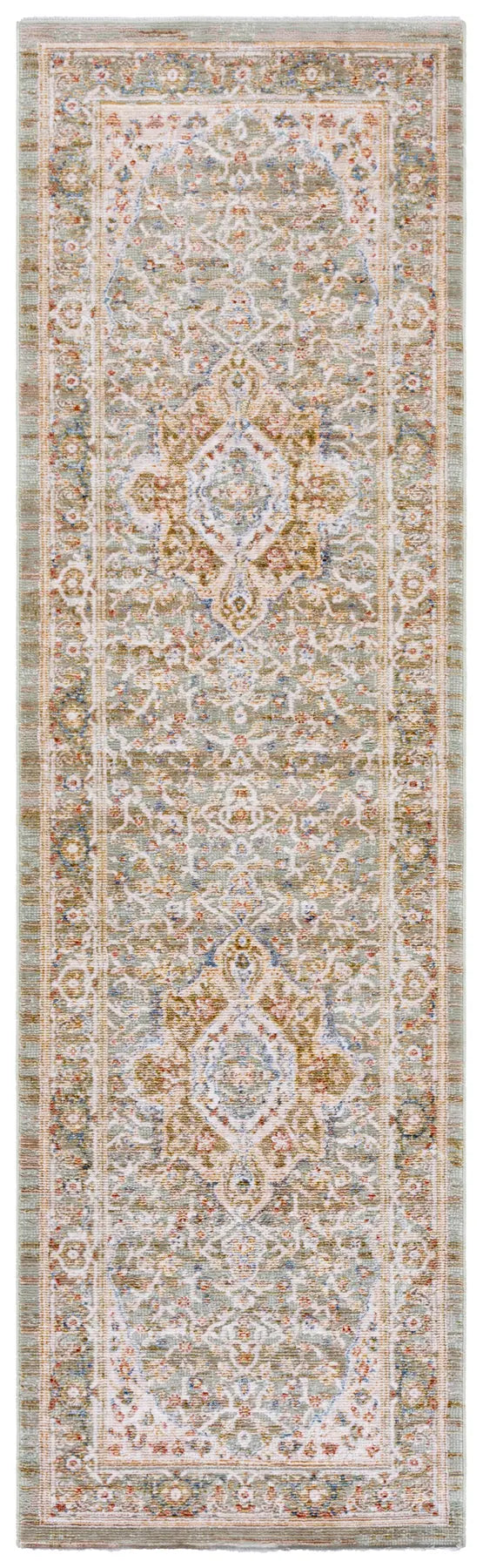 Safavieh Ellwood 2'-3" x 8'-0" Rug in Olive / Beige