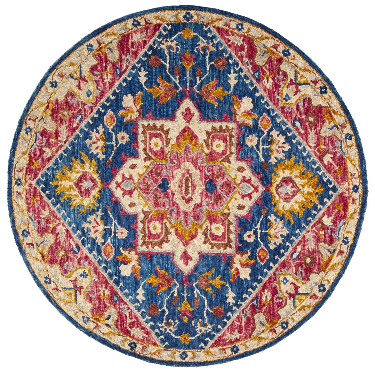 Safavieh Aspen 7'-0" x 7'-0" Rug in Navy / Fuchsia