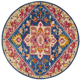Safavieh Aspen 7'-0" x 7'-0" Rug in Navy / Fuchsia