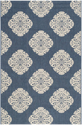 Safavieh Courtyard 5'-0" x 7'-0" Rug in Navy / Beige