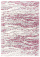 Safavieh Fontana Shag  800 4'-0" x 6'-0" Rug in Pink / Grey